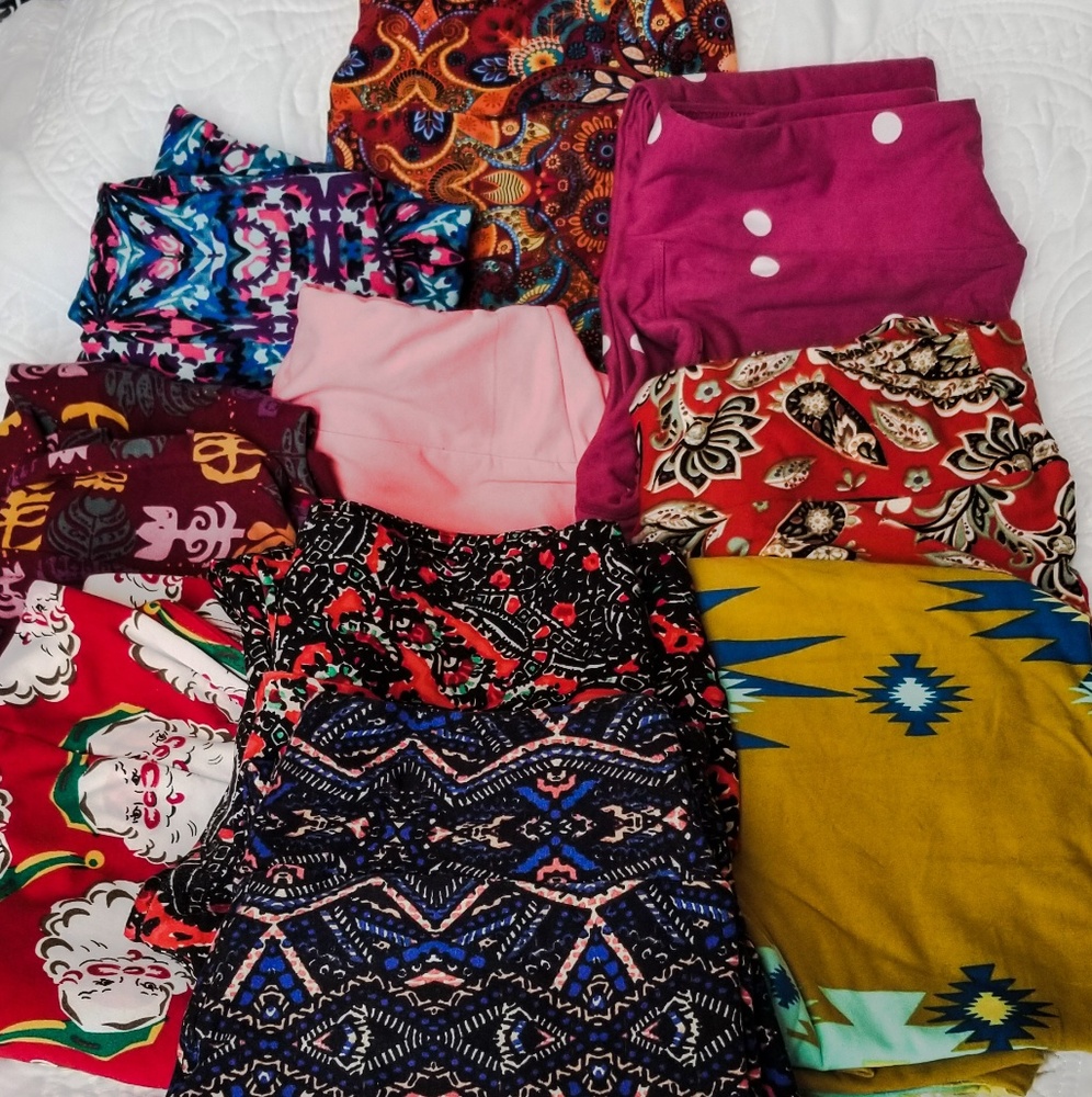 EUC lot of 10 LuLaRoe Leggings size OS